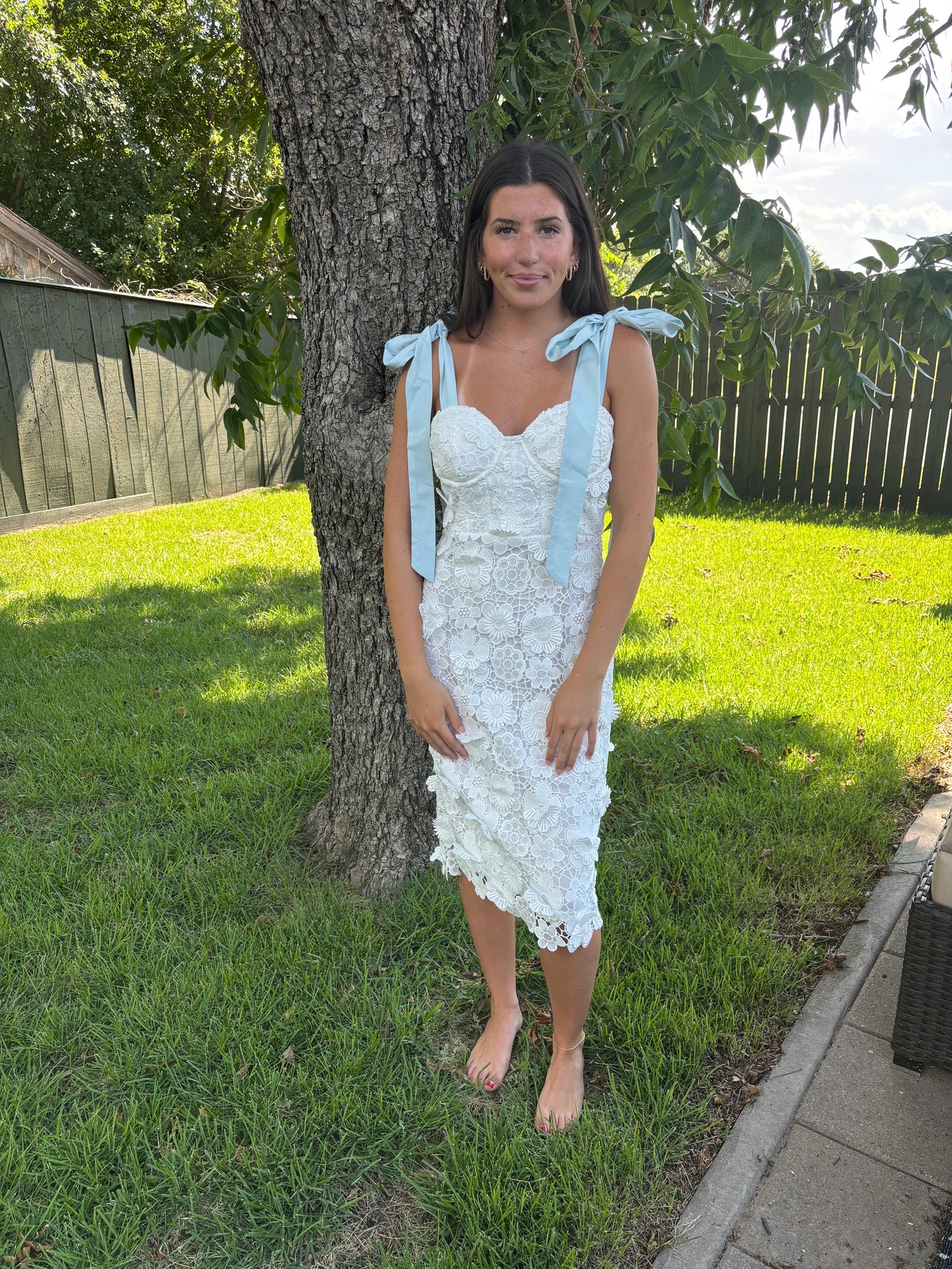 Eden Lace Midi Dress- Final Sale