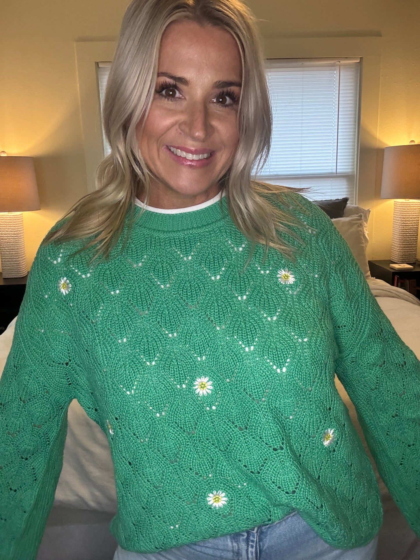 Daisy Bell Sleeve Sweater-FINAL SALE