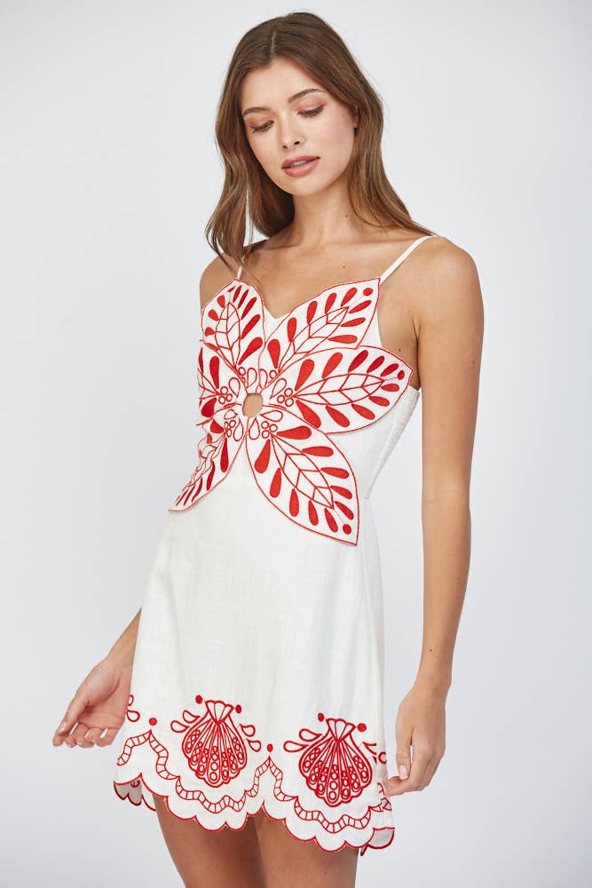 Rio Embroidered Dress- FINAL SALE