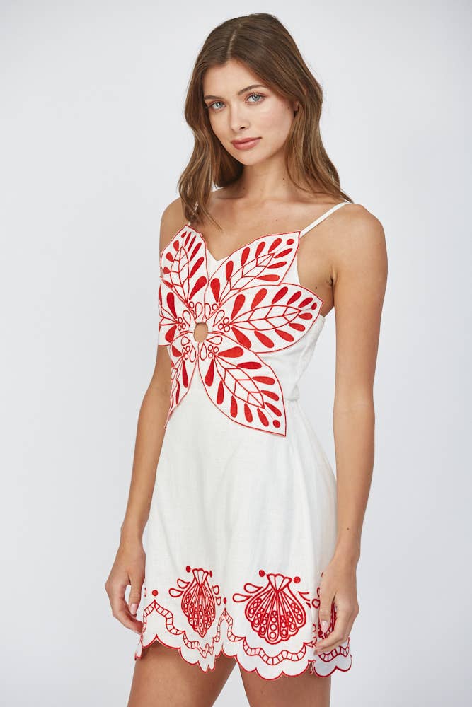 Rio Embroidered Dress- FINAL SALE