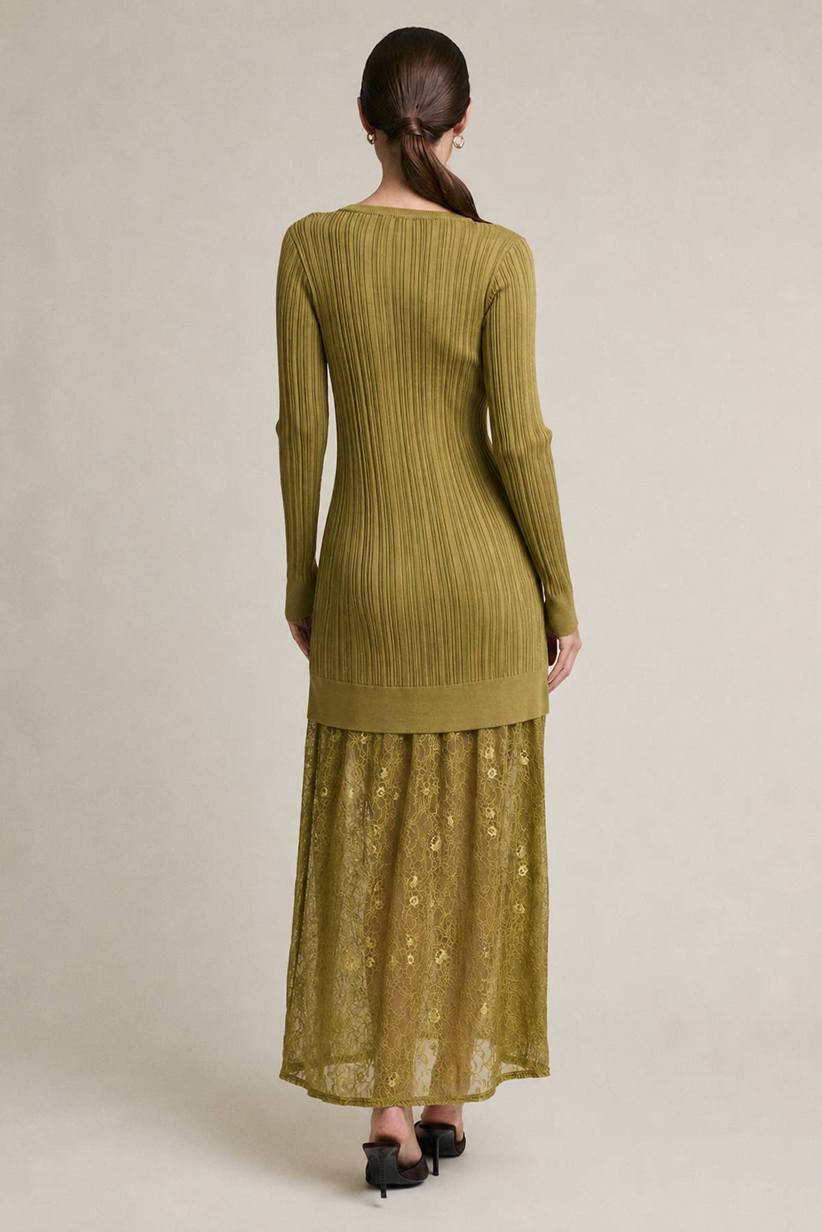 Olive Combo Maxi Dress