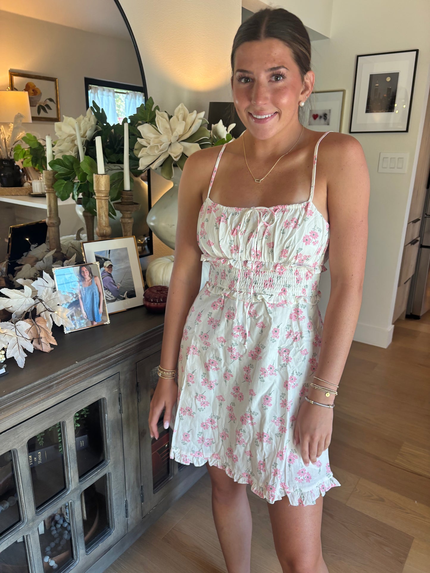 Rosewater Ruffles Mini Dress