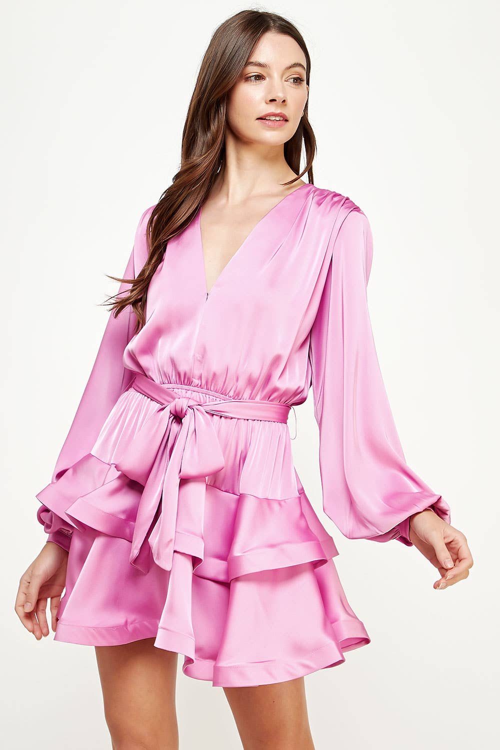 Rollins Satin Mini Dress-FINAL SALE