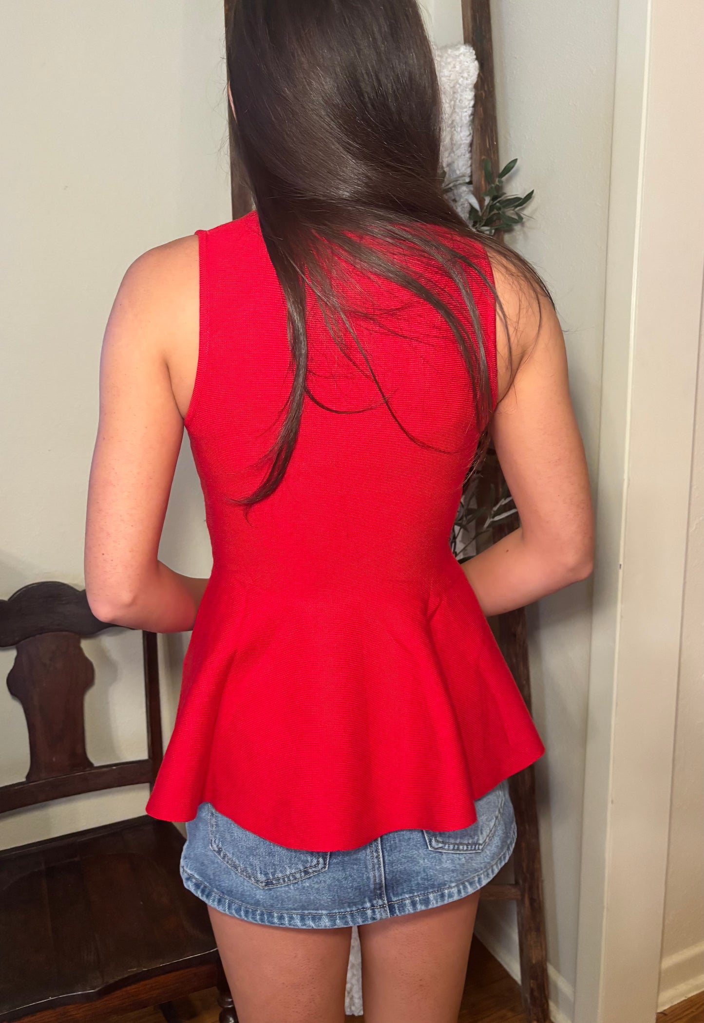 Hepburn Peplum Top- FINAL SALE