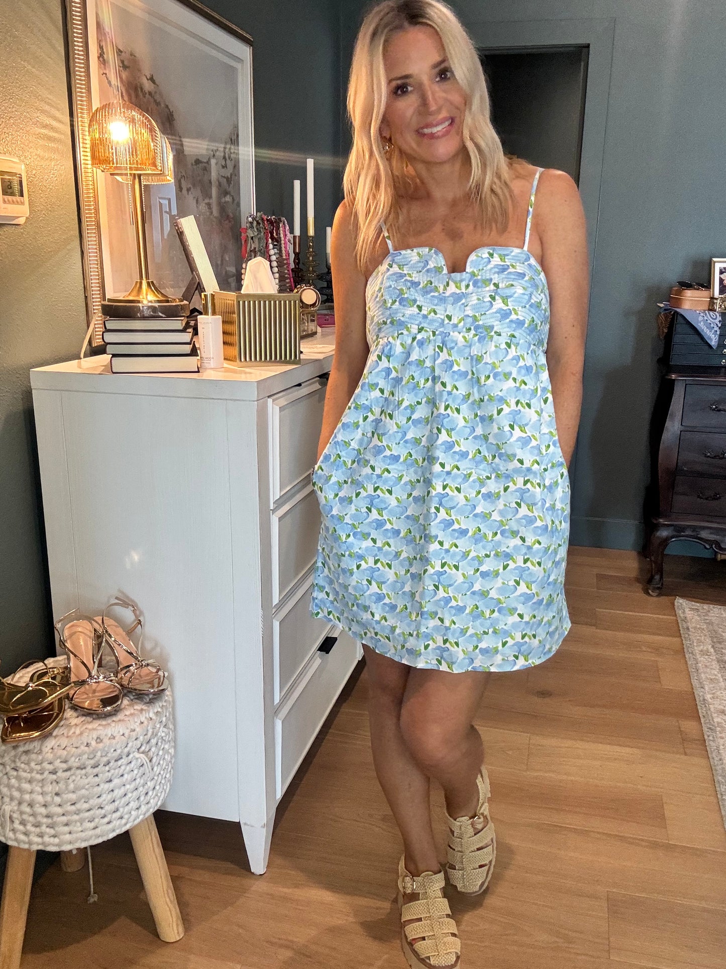 Top Stitch Mini Dress