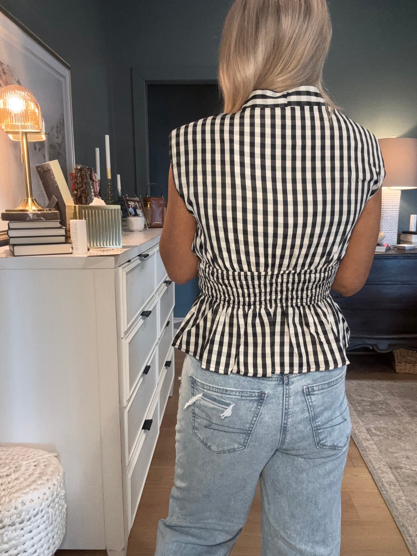 Checkmate Peplum Top