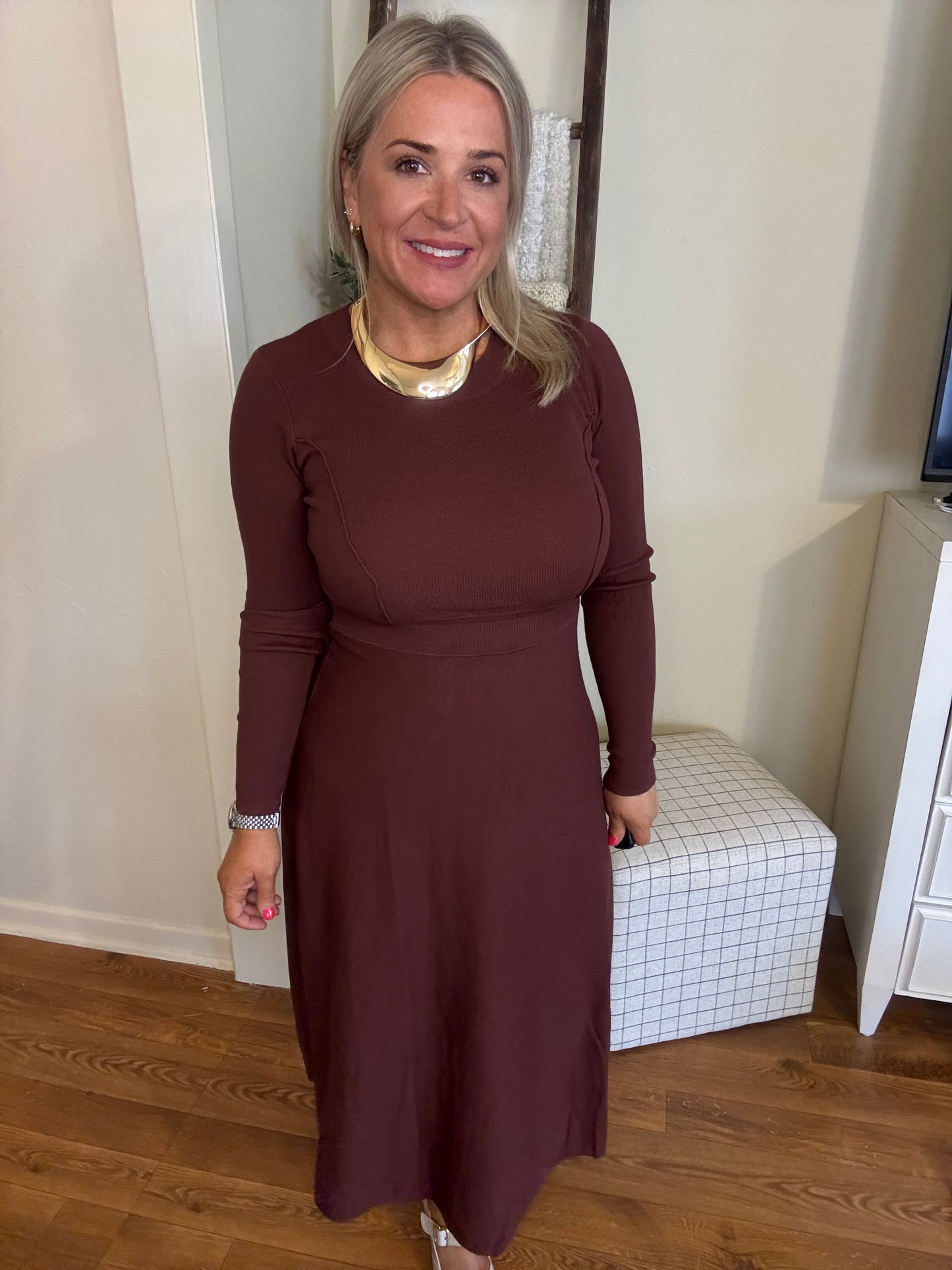 Brennan Sweater Midi Dress-FINAL SALE