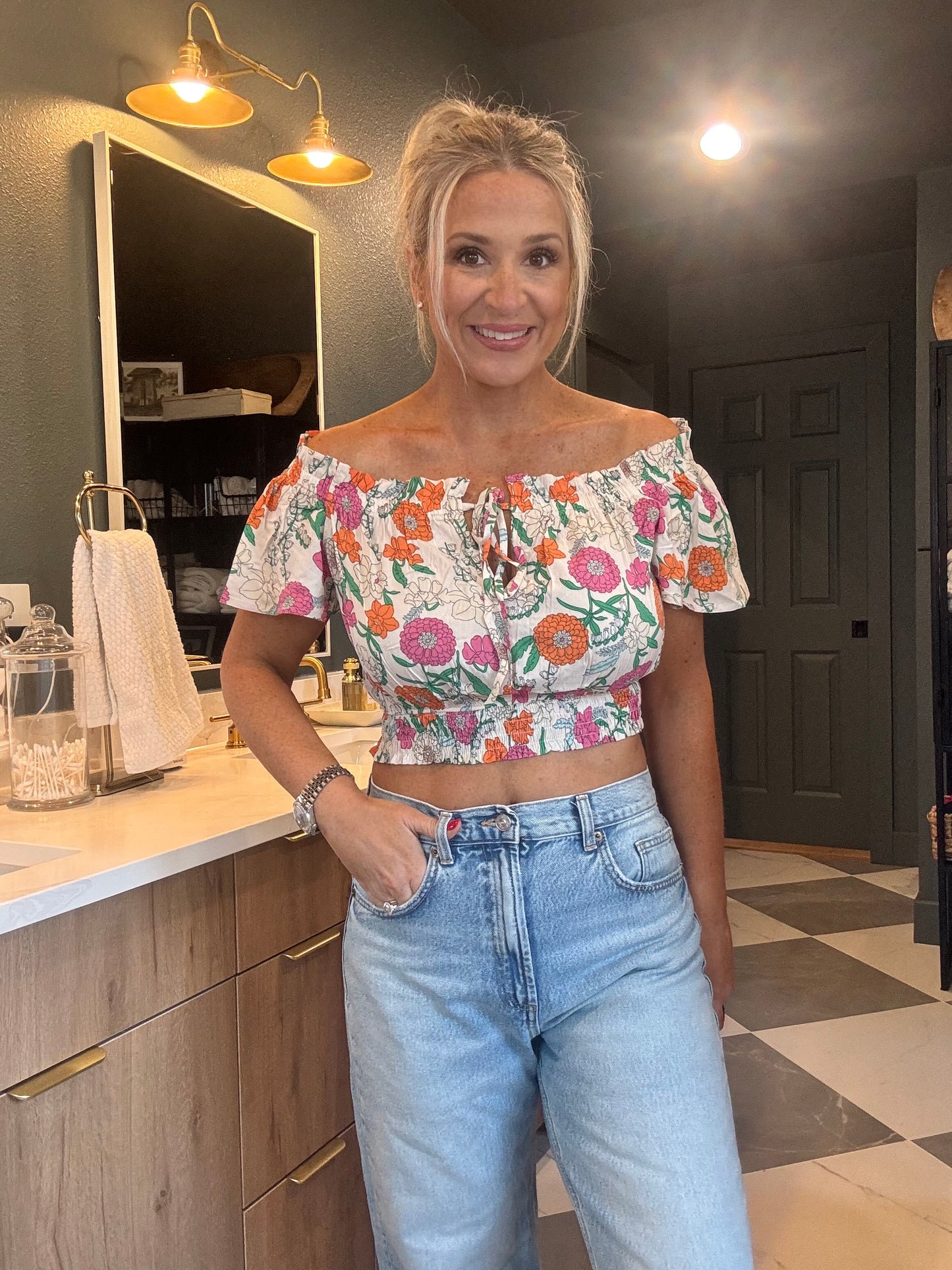 Floral Crop Top- FINAL SALE