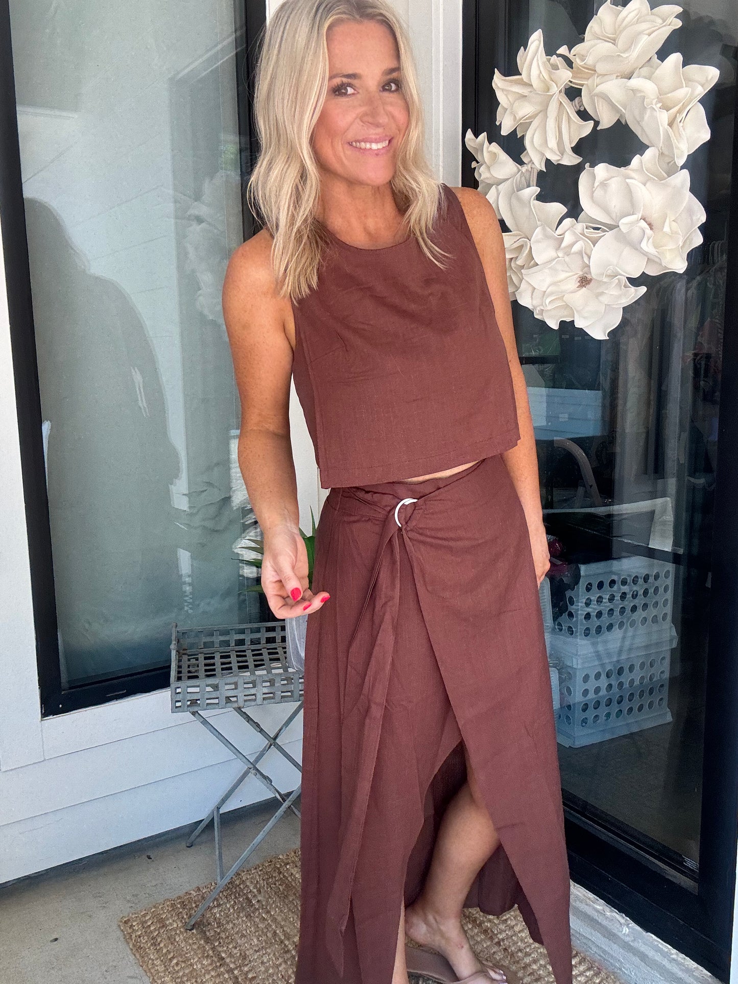Chocolate Skirt Set