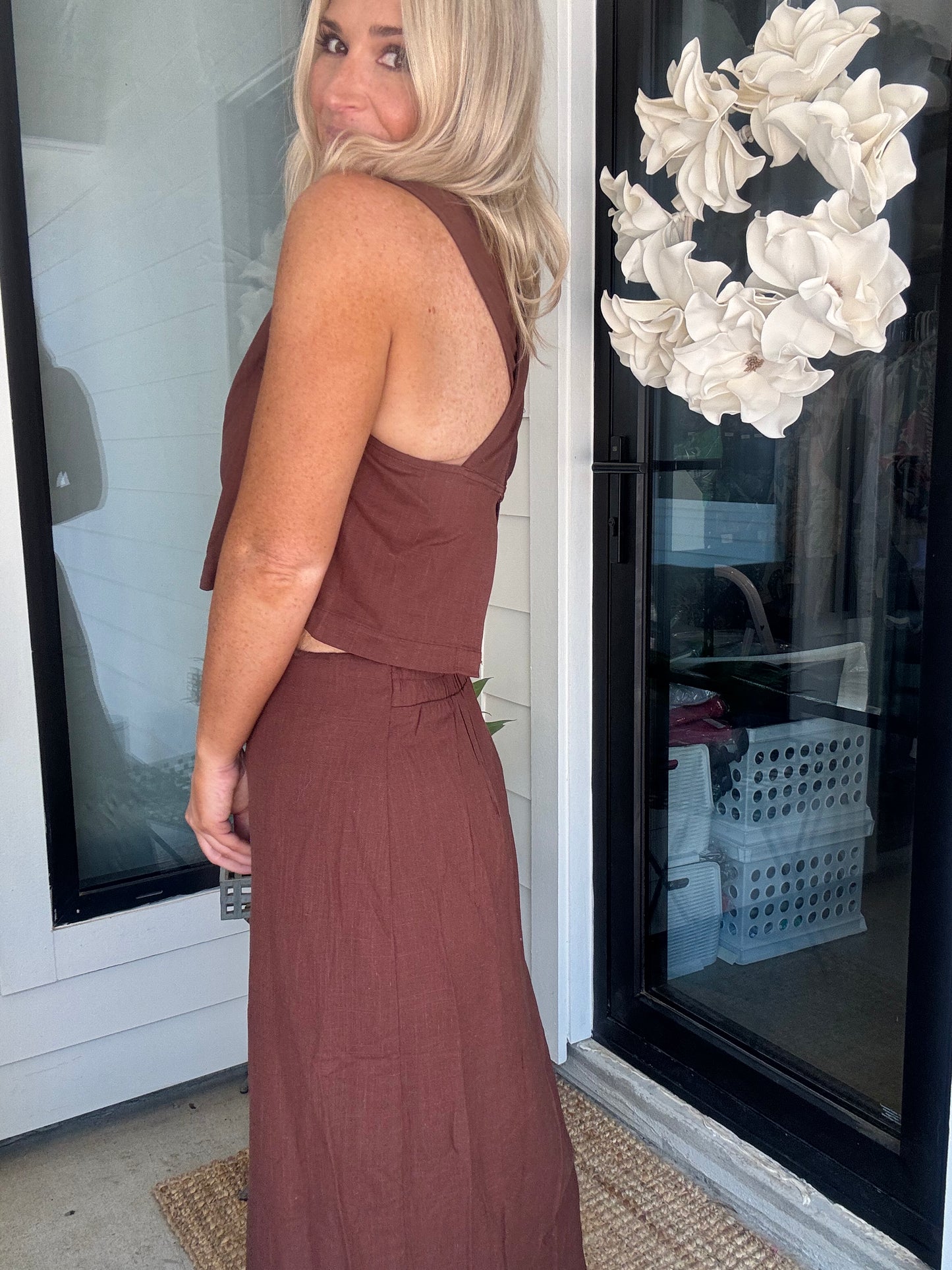 Chocolate Skirt Set