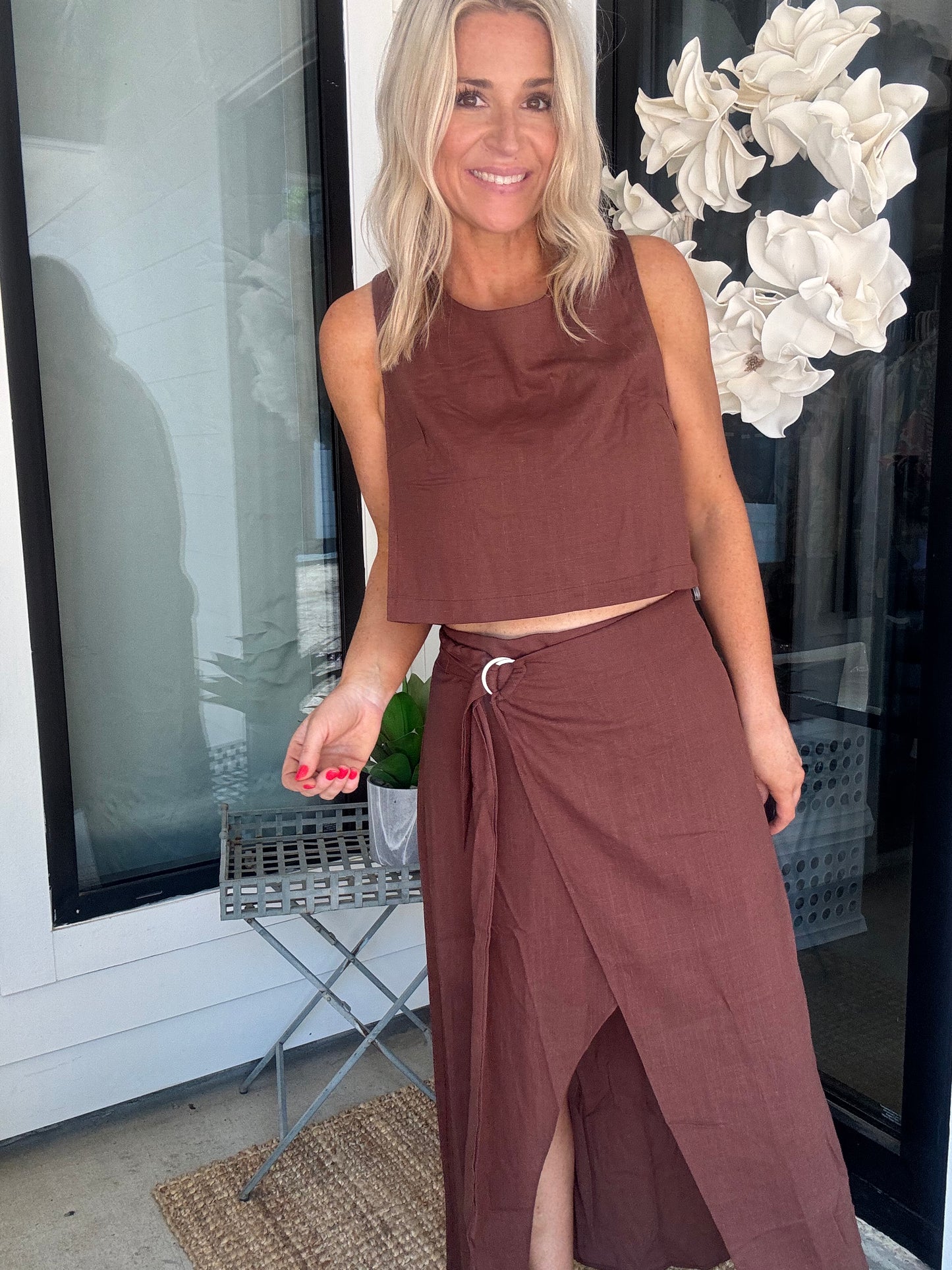 Chocolate Skirt Set