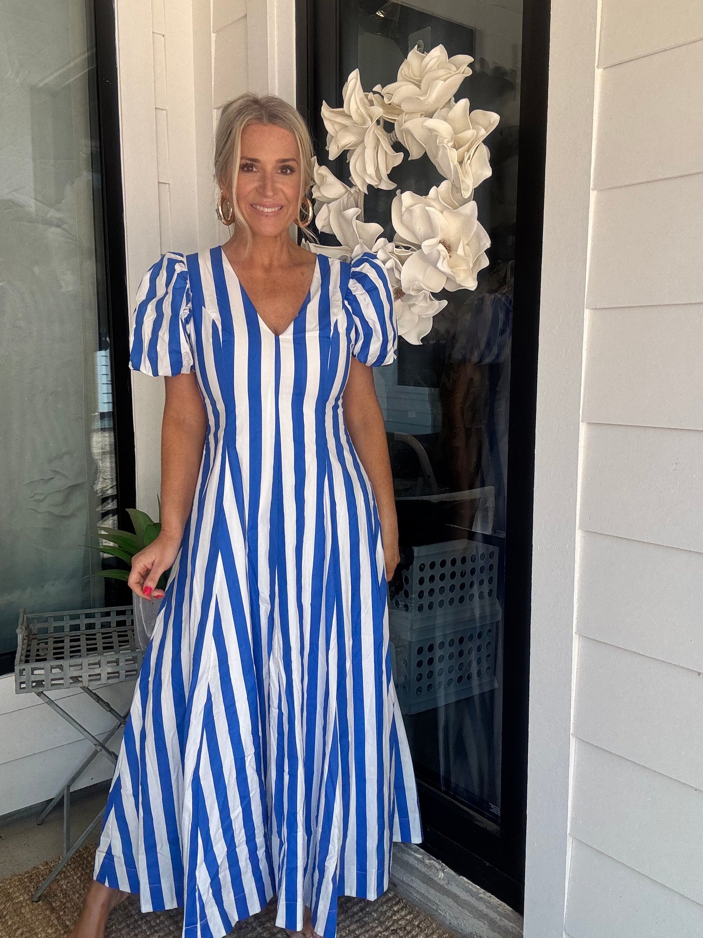 Ocean Lines Midi Dress