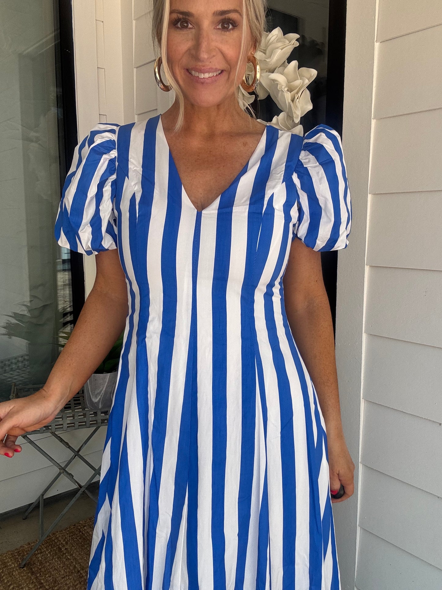Ocean Lines Midi Dress