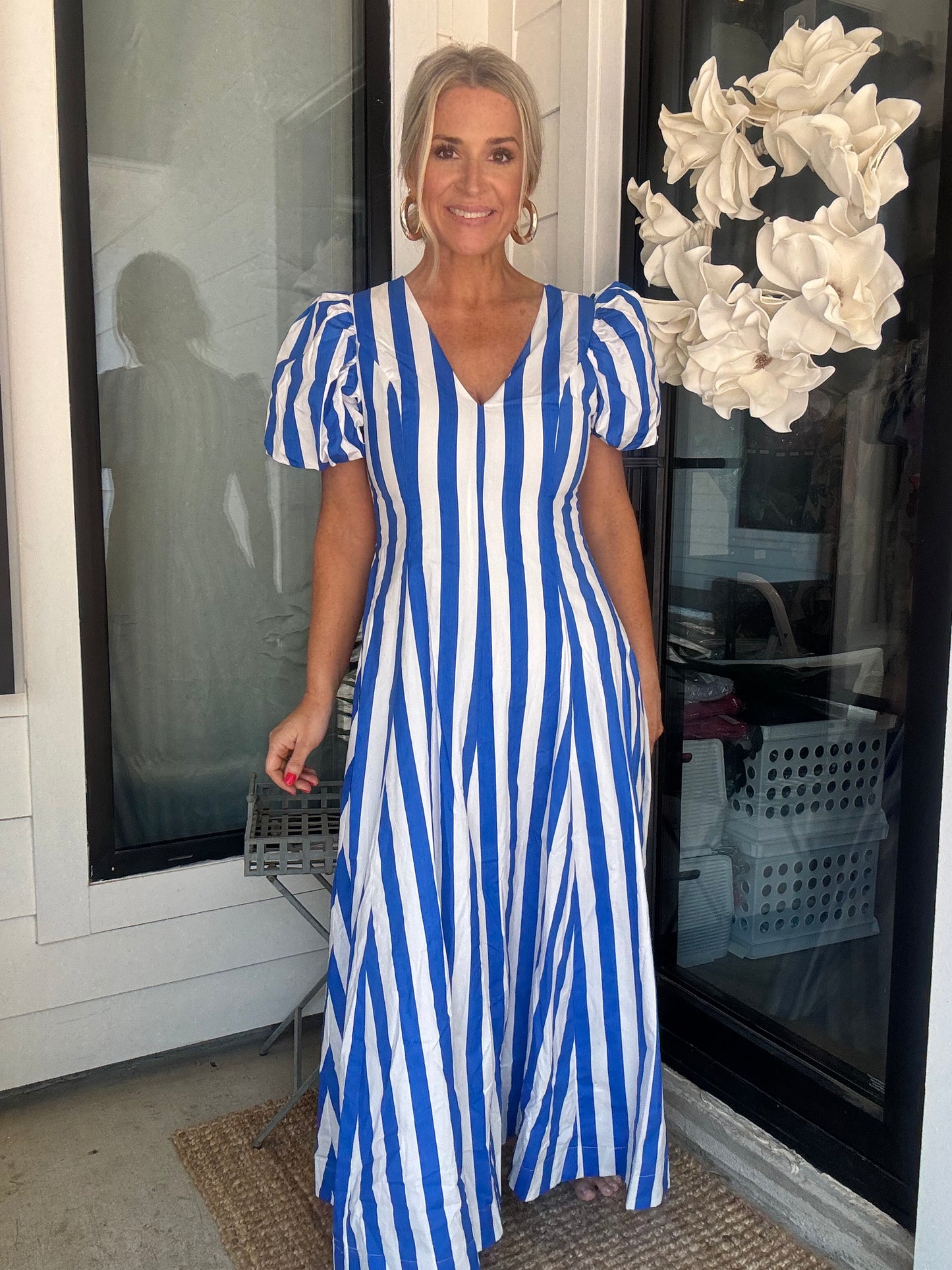 Ocean Lines Midi Dress