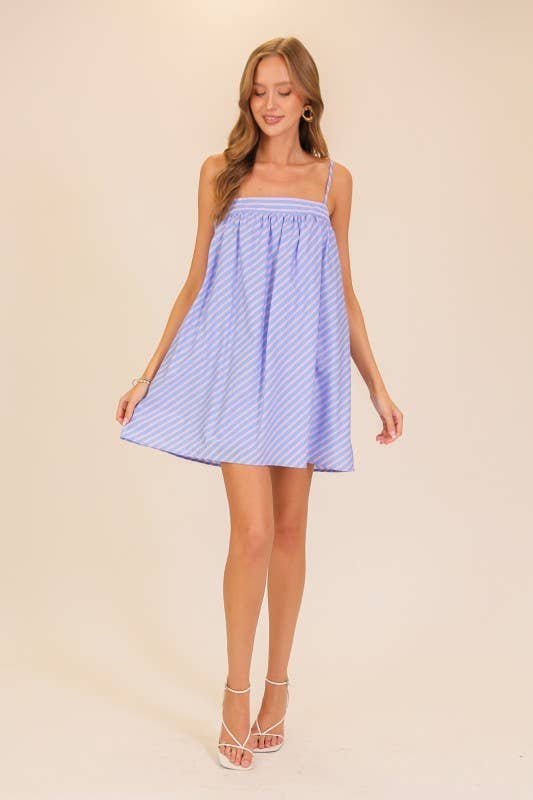 Skyline Stripe Swing Mini Dress