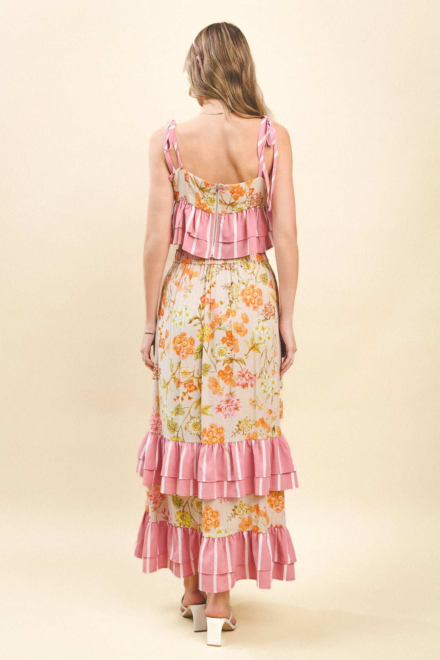 Floral & Stripes Skirt- FINAL SALE