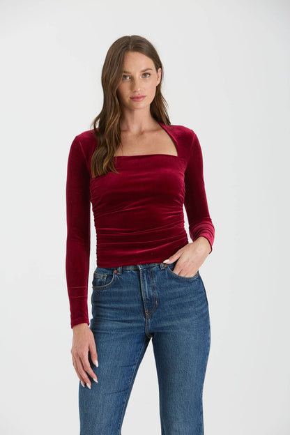 Courtney Velvet Top-FINAL SALE