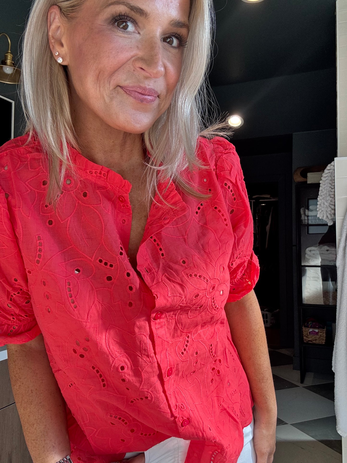 Annie Eyelet Top