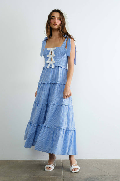 Milano Striped Midi Dress