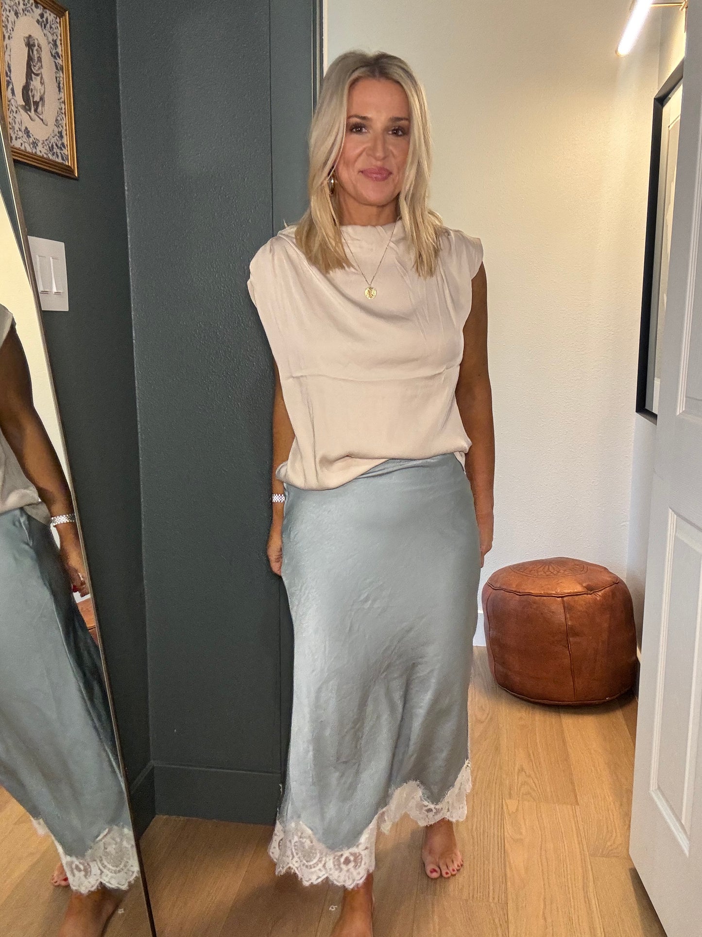 Seafoam & Silk Skirt- FINAL SALE