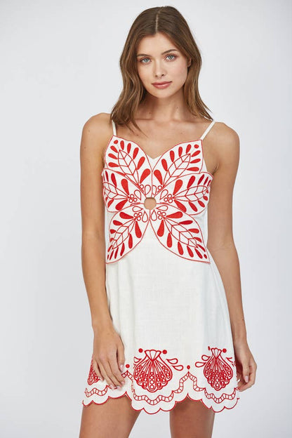 Rio Embroidered Dress- FINAL SALE