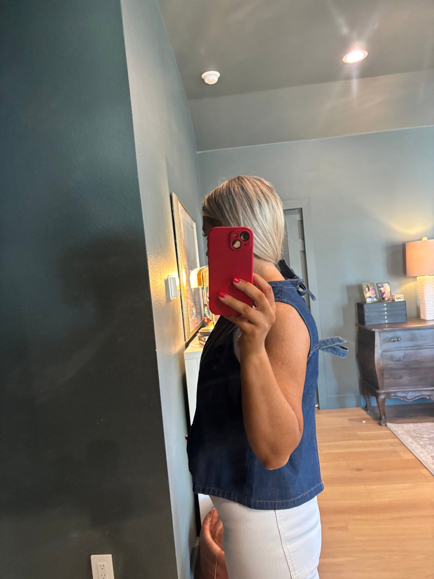 Luna Denim Top- FINAL SALE