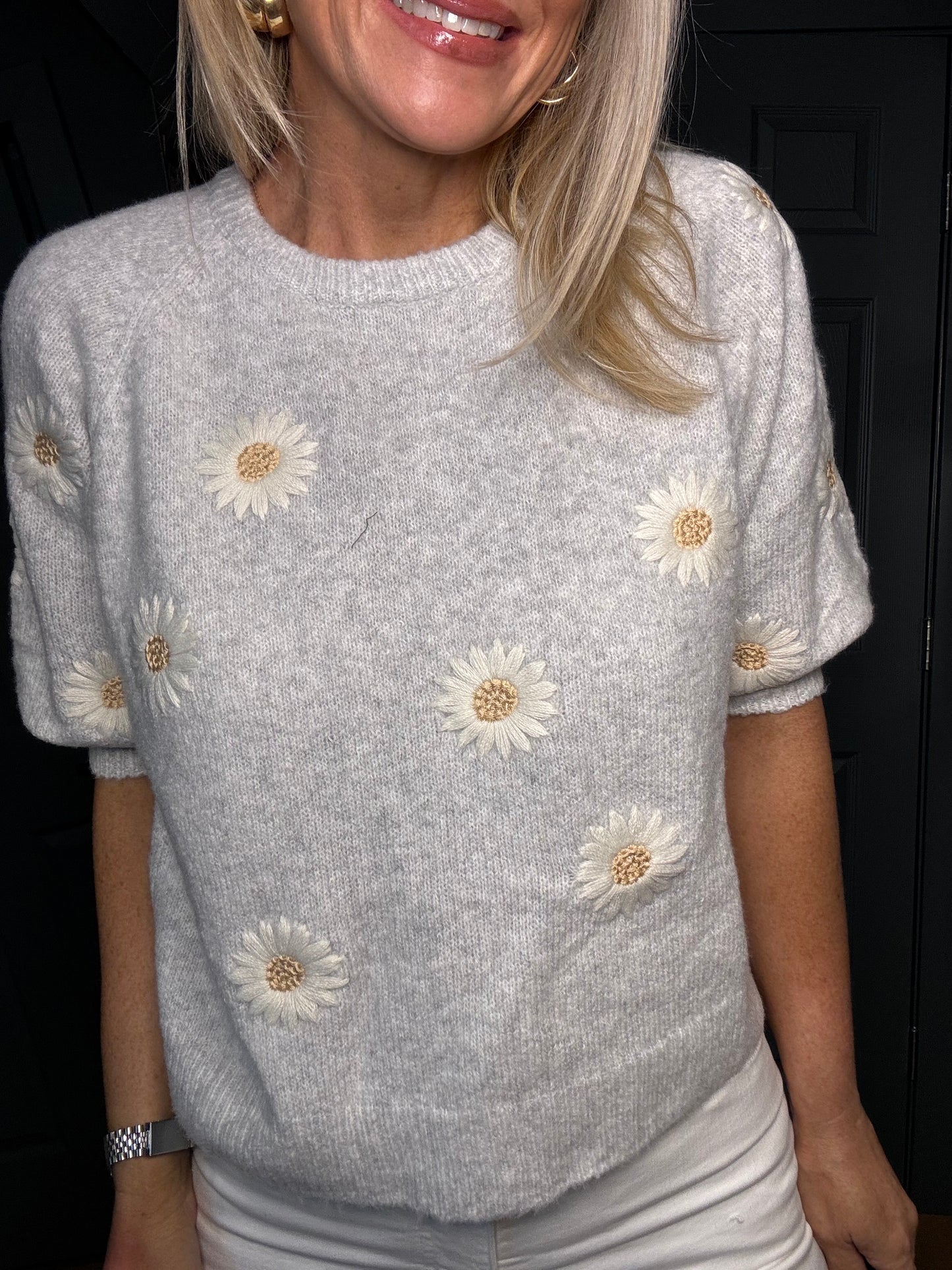 Dainty Daisy Sweater- FINAL SALE