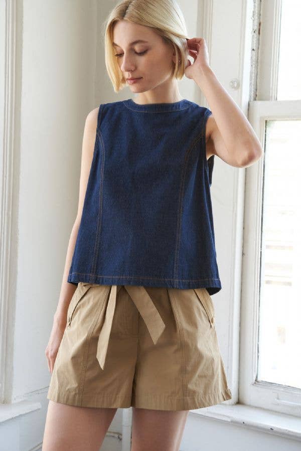 Luna Denim Top- FINAL SALE