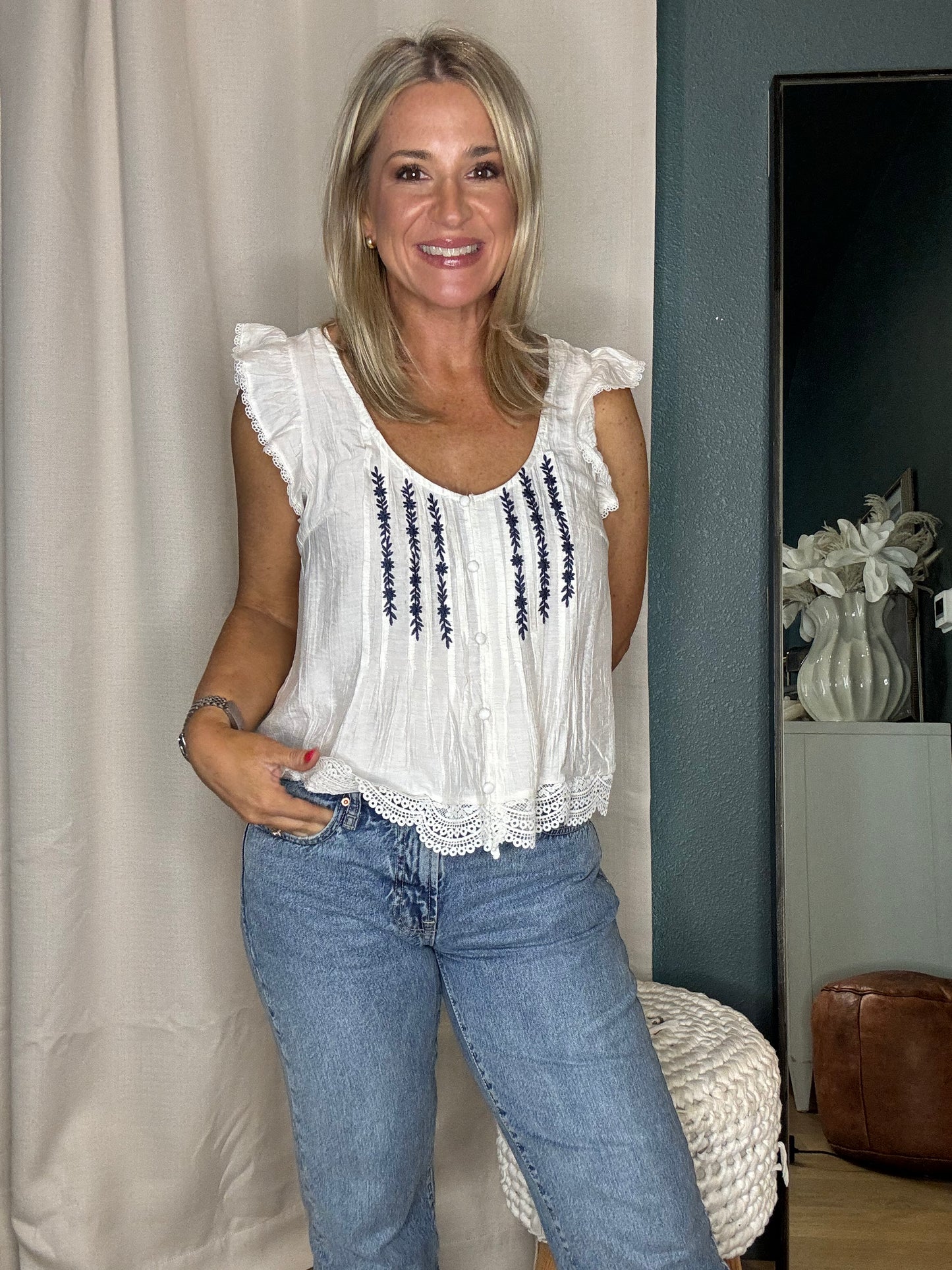 Pintuck Top-FINAL SALE