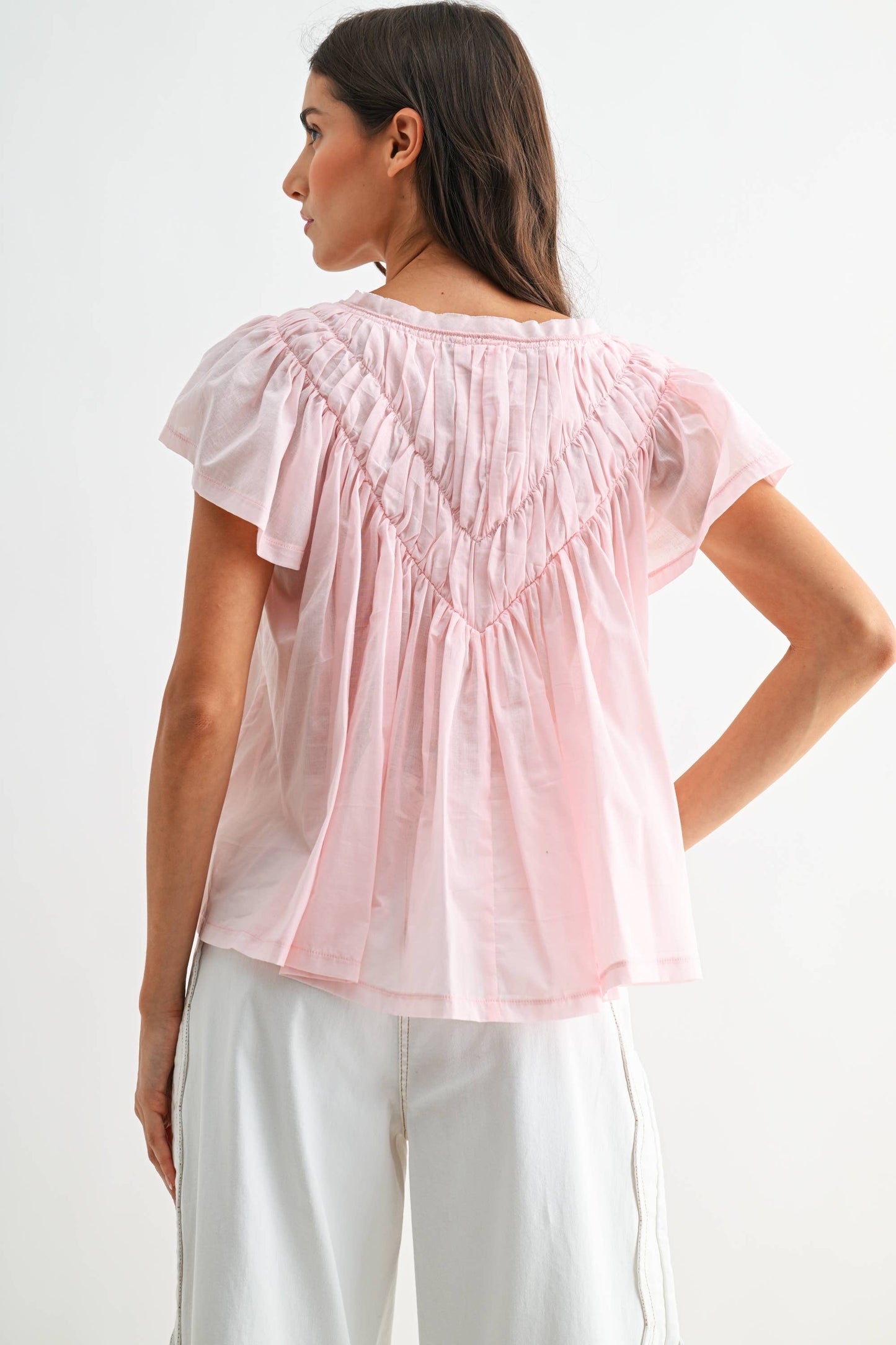 Peony Gathered Top- FINAL SALE