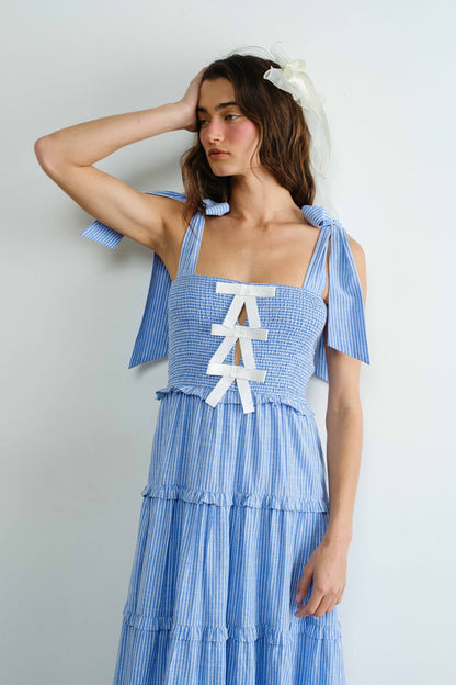 Milano Striped Midi Dress