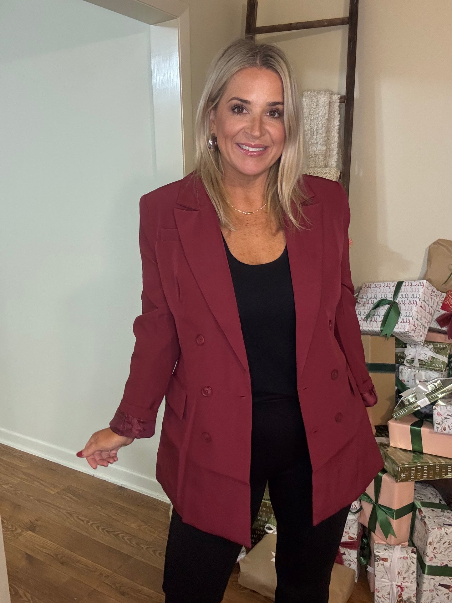 Cranberry Blazer- FINAL SALE