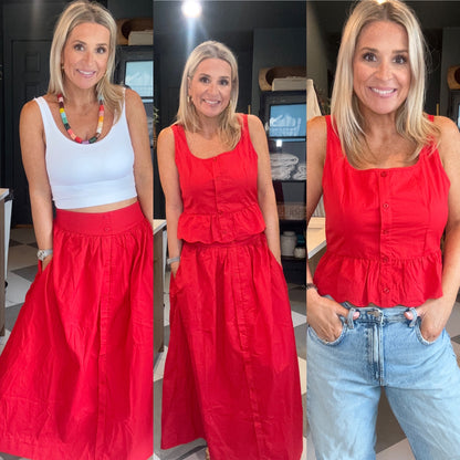 Paradise Peplum Top- FINAL SALE