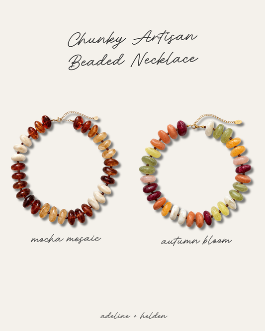 Chunky Artisan Beaded Statement Necklace