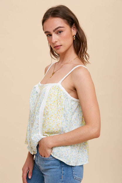 Lace Panel Tank- FINAL SALE