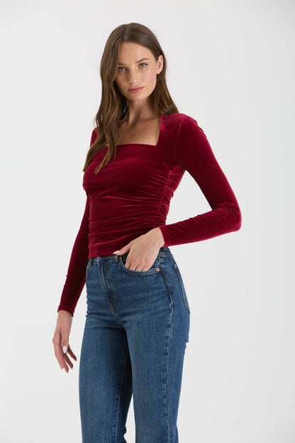 Courtney Velvet Top-FINAL SALE