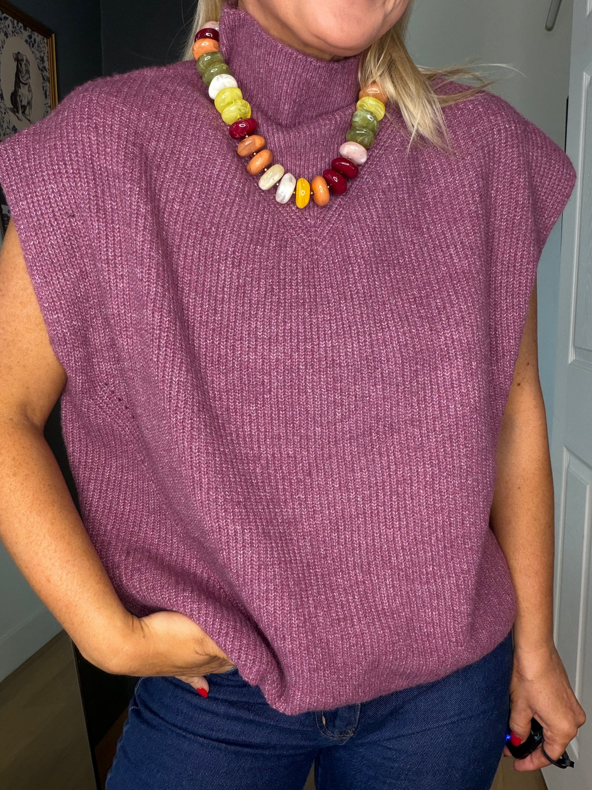 Chunky Artisan Beaded Statement Necklace