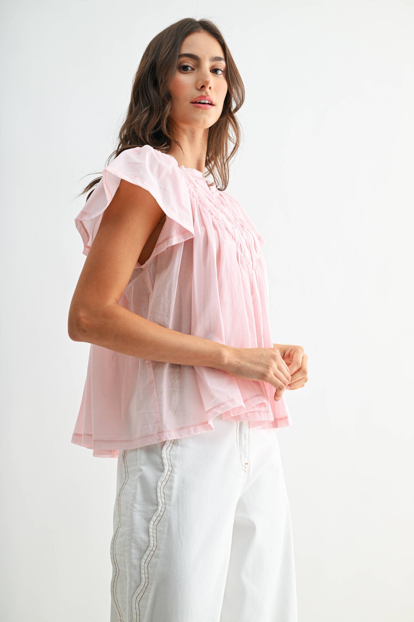 Peony Gathered Top- FINAL SALE