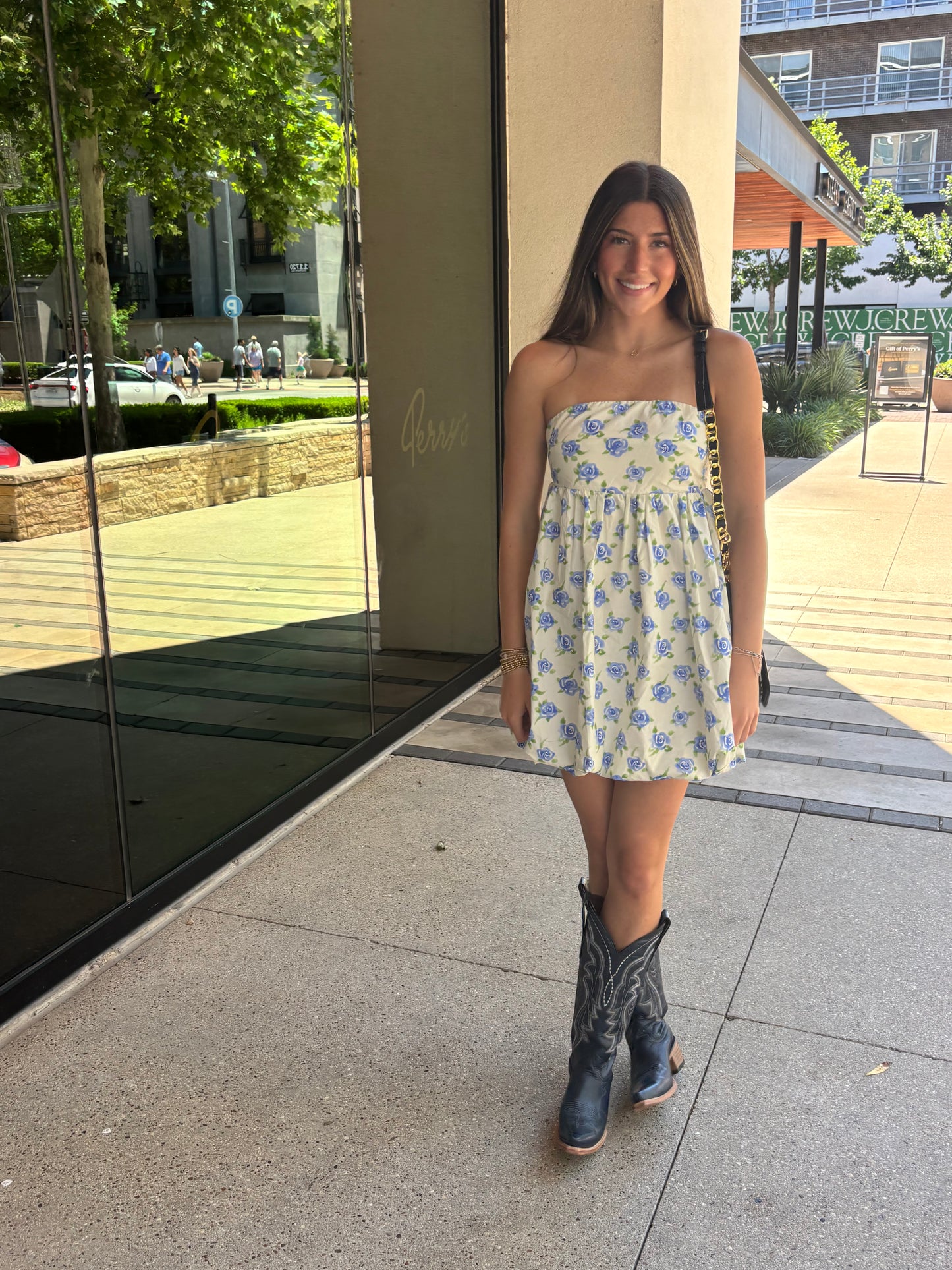 Floral Bubble Mini Dress- FINAL SALE