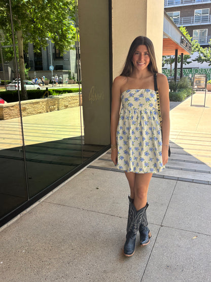 Floral Bubble Mini Dress- FINAL SALE