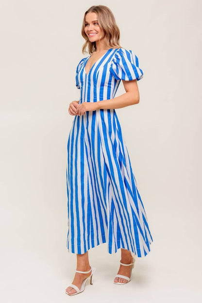 Ocean Lines Midi Dress