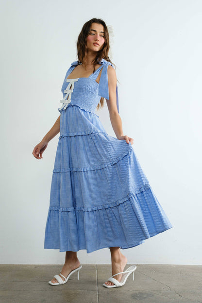 Milano Striped Midi Dress