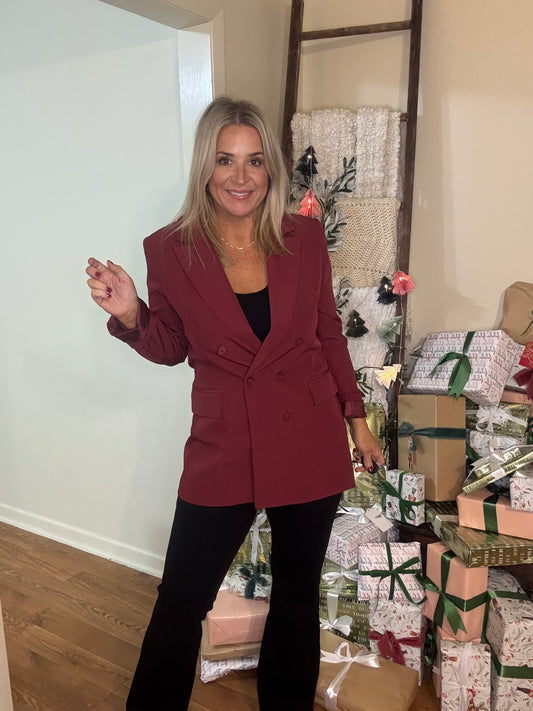 Cranberry Blazer- FINAL SALE