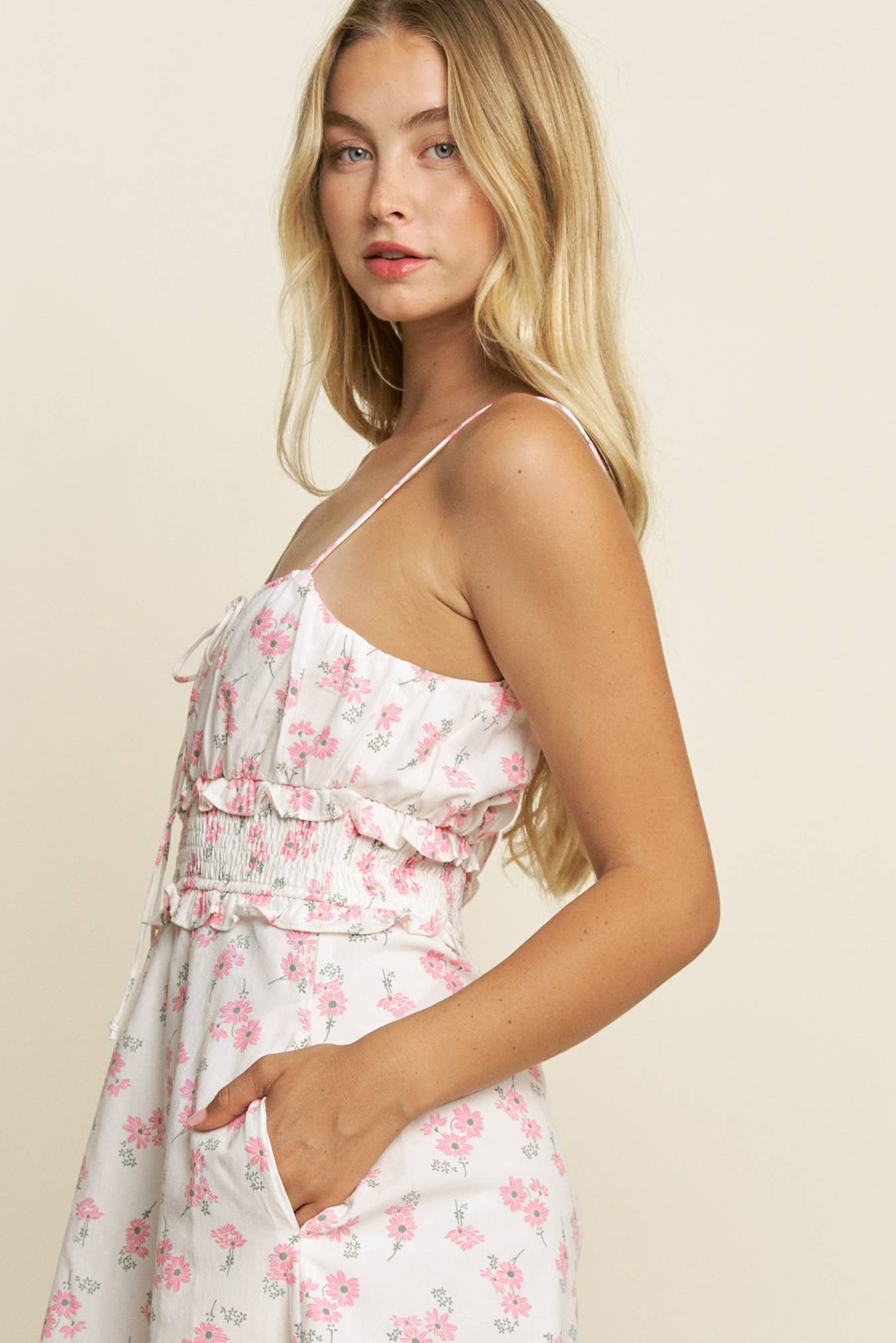 Rosewater Ruffles Mini Dress