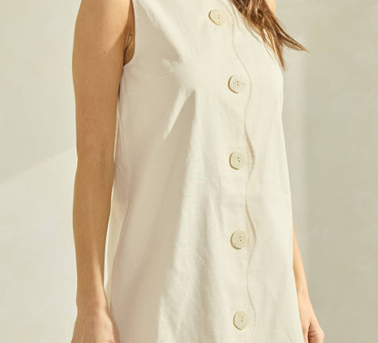 Wavy Trim Dress- FINAL SALE