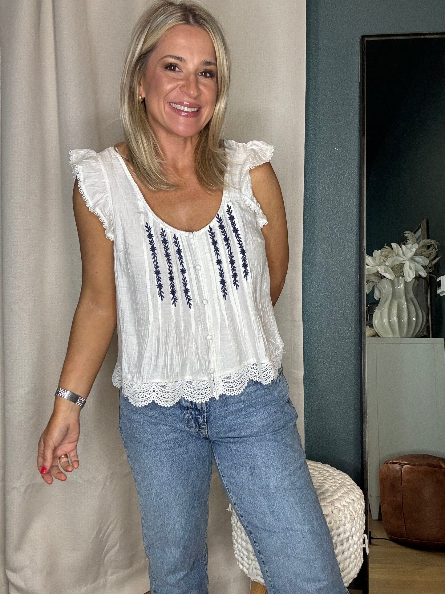 Pintuck Top-FINAL SALE