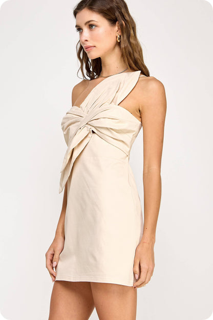 Mini Knotted Rush Dress- FINAL SALE
