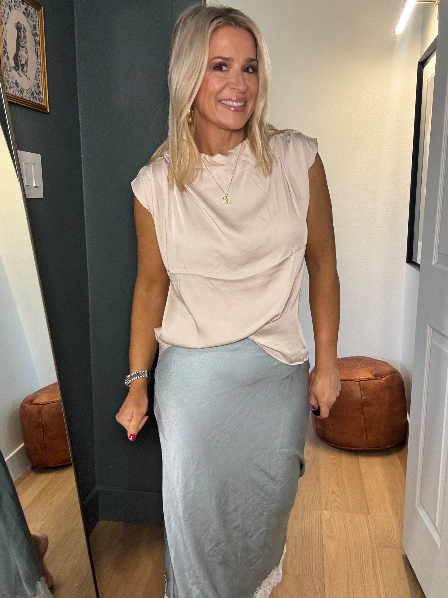 Seafoam & Silk Skirt- FINAL SALE