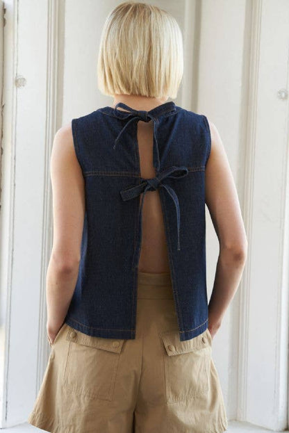 Luna Denim Top- FINAL SALE