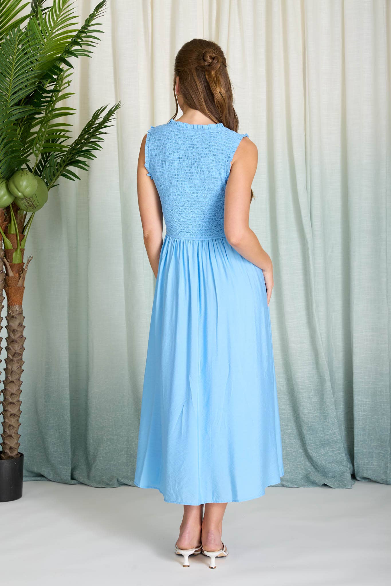 Sweetheart Smocked Midi- FINAL SALE